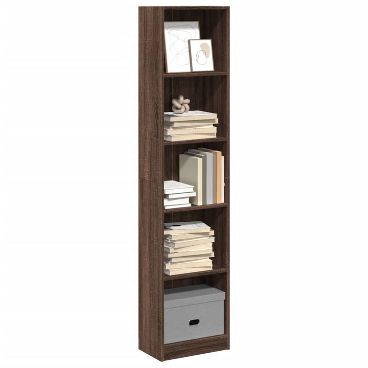 Bibliothèque 80X24X Bois D'ingénierie Chêne Marron
