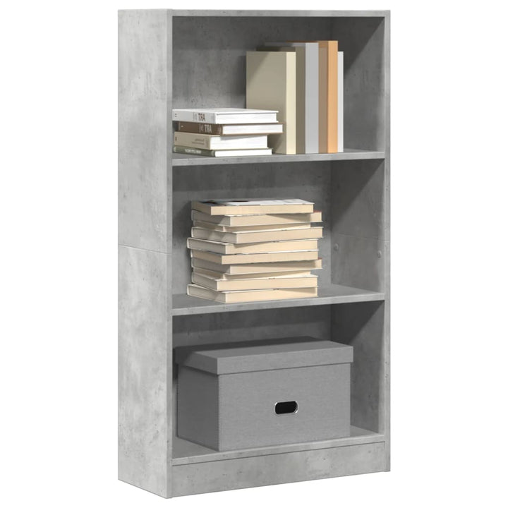Bibliothèque 40X24X Bois D'ingénierie Gris Béton