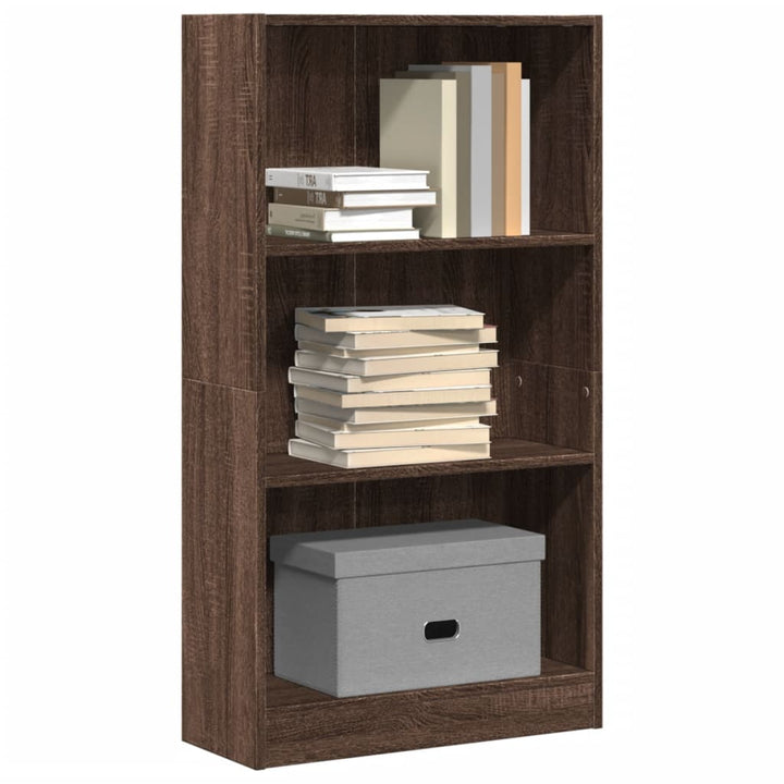 Bibliothèque 80X24X Bois D'ingénierie Chêne Marron