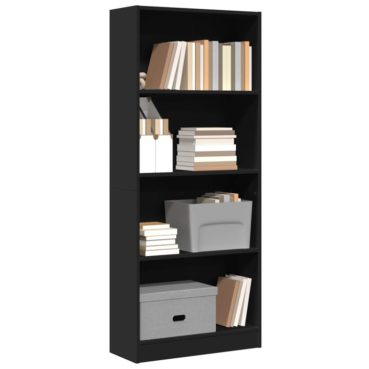 Bibliothèque 80X24X Bois D'ingénierie Noir