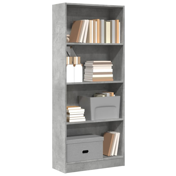 Bibliothèque 40X24X Bois D'ingénierie Gris Béton