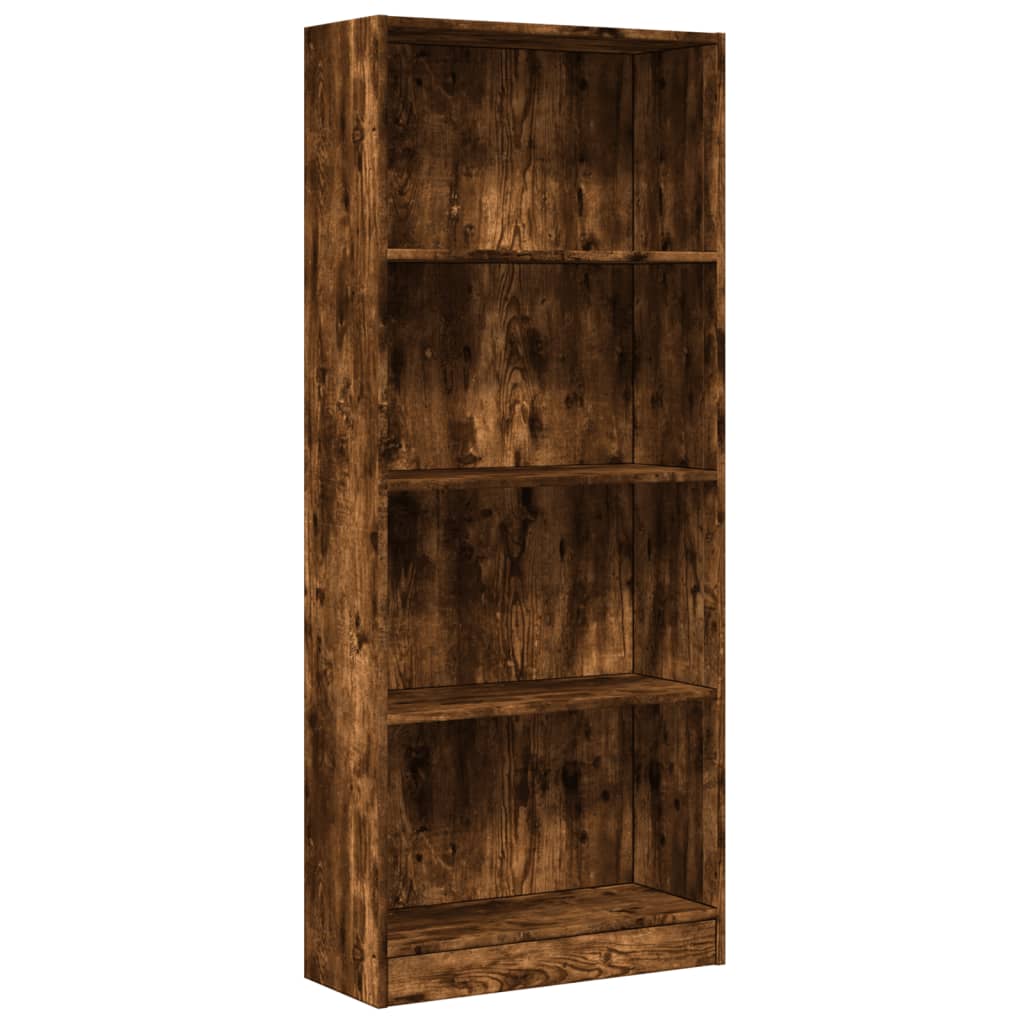 Bibliothèque 60X24X Bois D'ingénierie Chêne Fumé