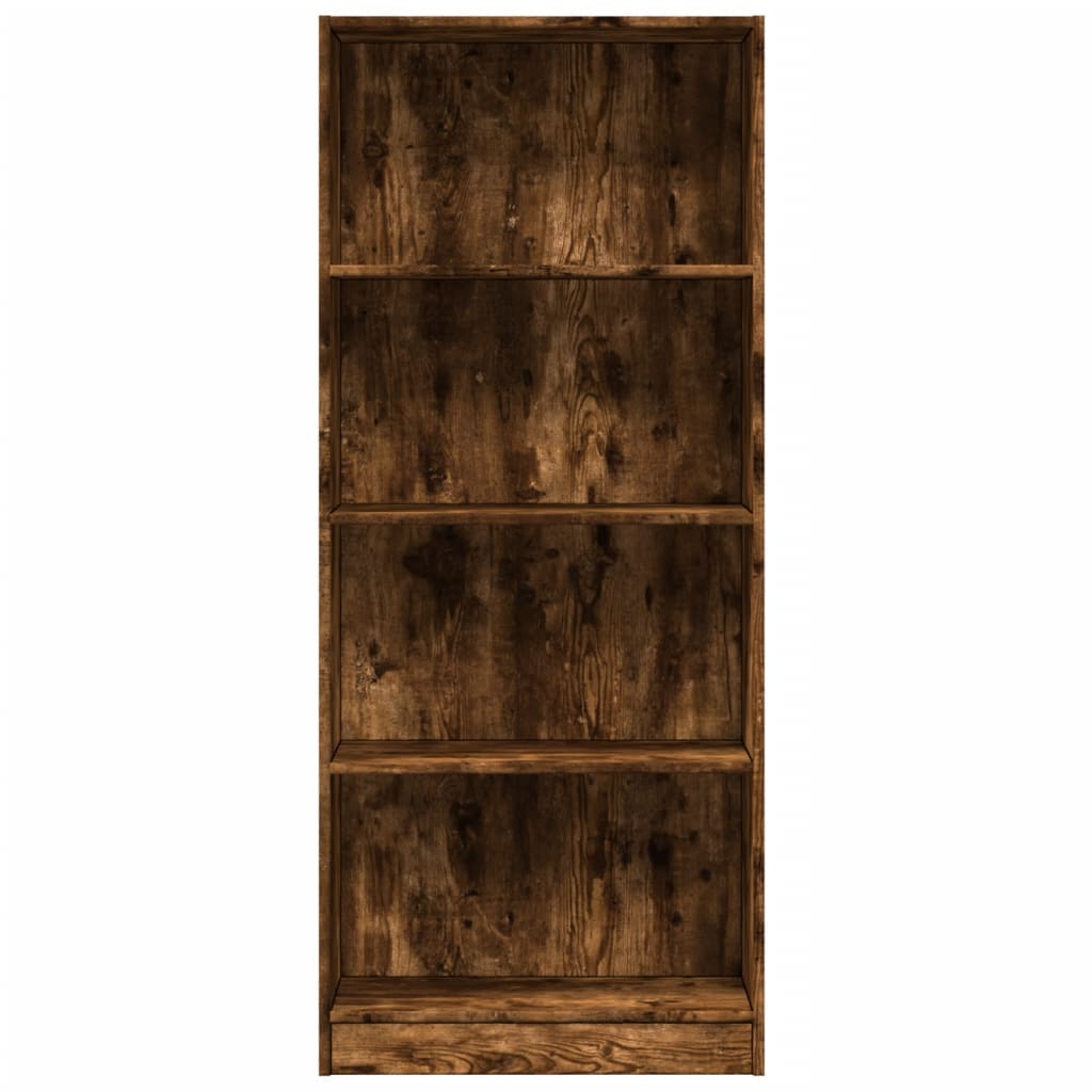 Bibliothèque 60X24X Bois D'ingénierie Chêne Fumé