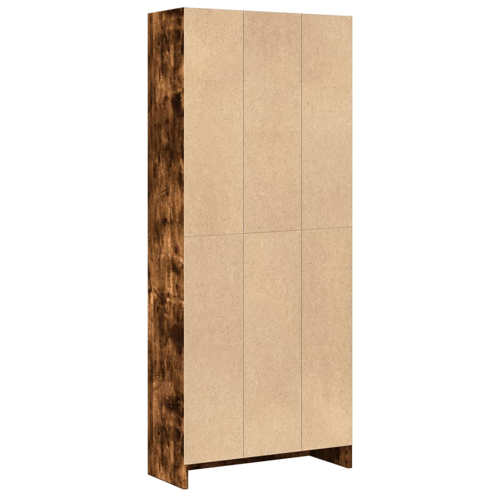 Bibliothèque 60X24X Bois D'ingénierie Chêne Fumé
