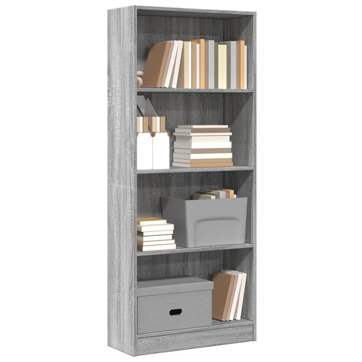 Bibliothèque 80X24X Bois D'ingénierie Sonoma Gris