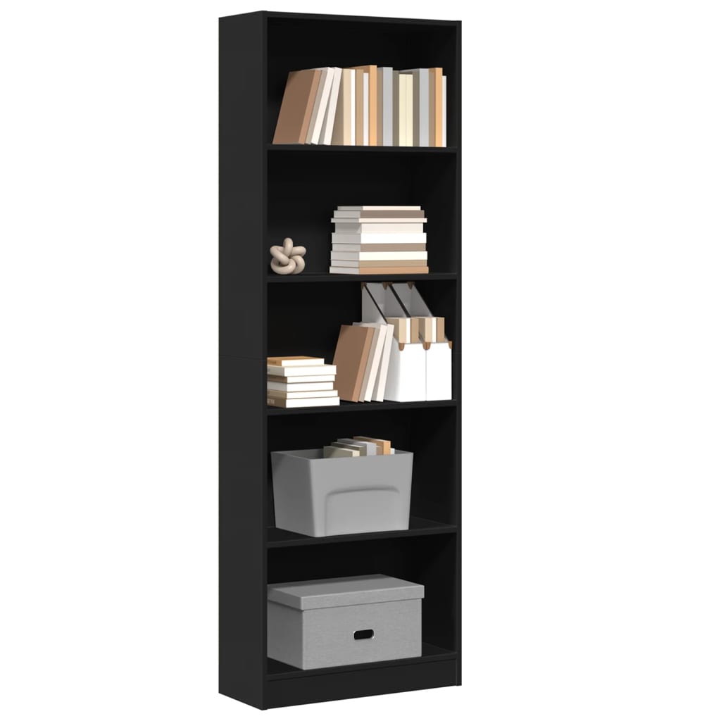 Bibliothèque 80X24X Bois D'ingénierie Noir