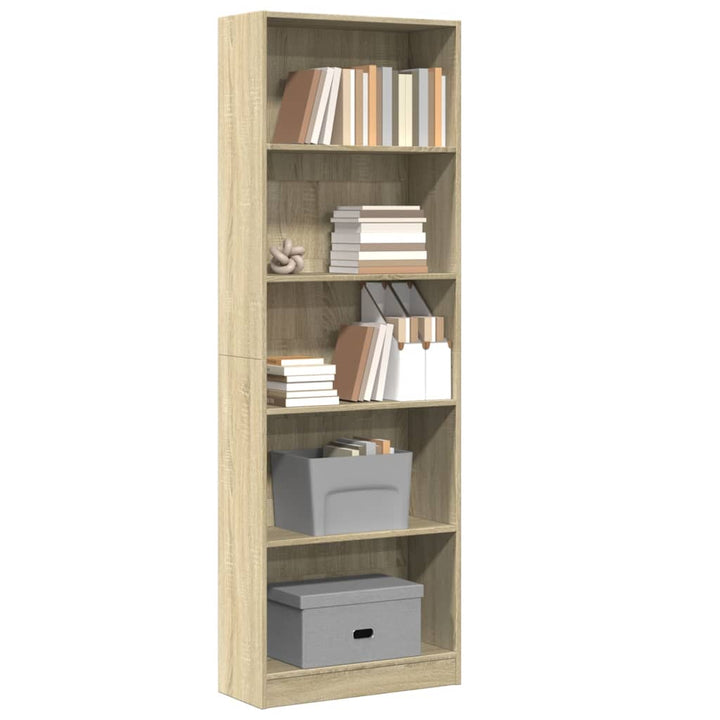 Bibliothèque 80X24X Bois D'ingénierie Chêne Sonoma