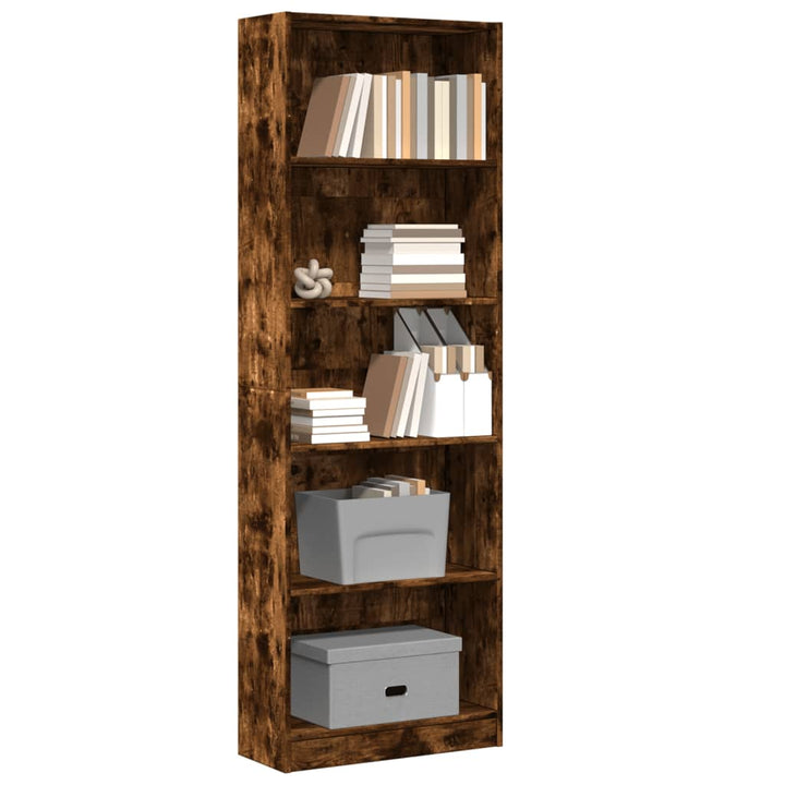 Bibliothèque 60X24X Bois D'ingénierie Chêne Fumé