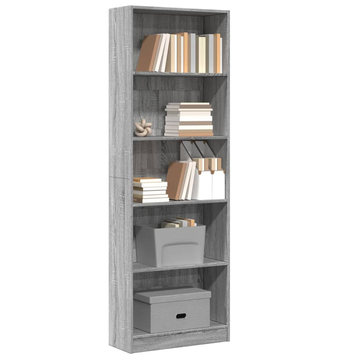 Bibliothèque 80X24X Bois D'ingénierie Sonoma Gris