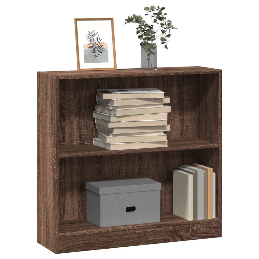 Bibliothèque 80X24X Bois D'ingénierie Chêne Marron