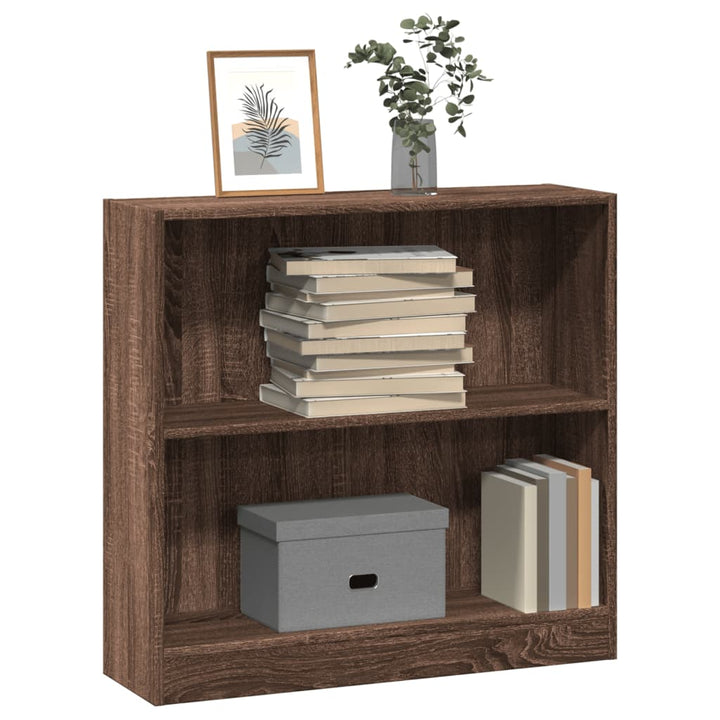 Bibliothèque 80X24X Bois D'ingénierie Chêne Marron