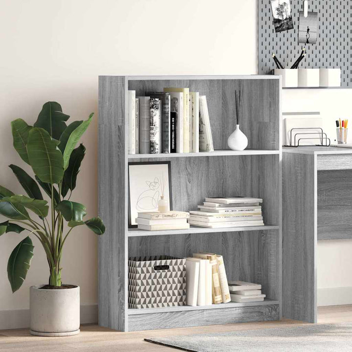 Bibliothèque 80X24X Bois D'ingénierie Sonoma Gris