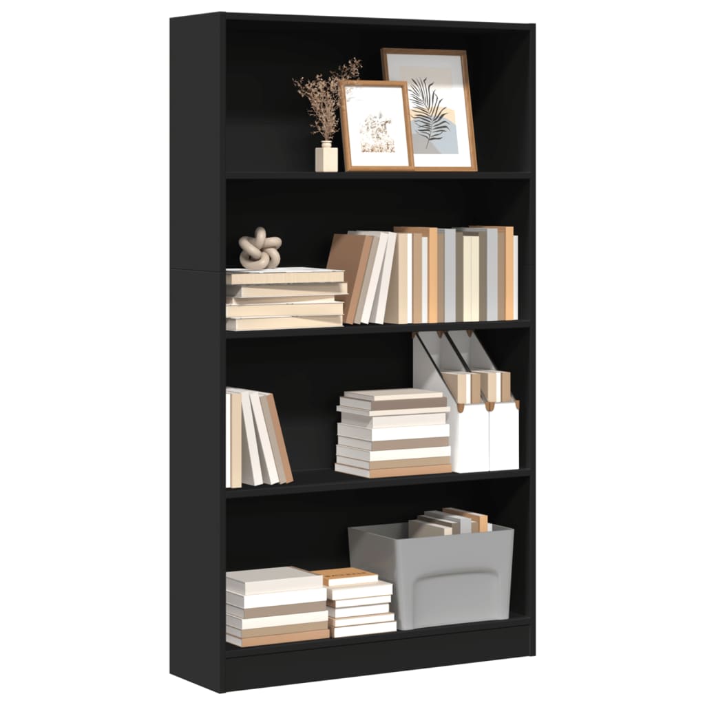 Bibliothèque 80X24X Bois D'ingénierie Noir