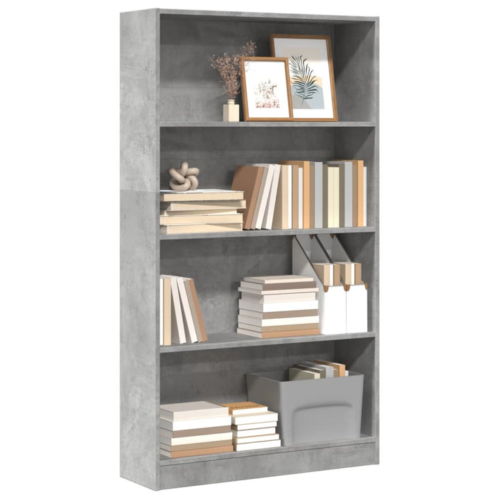 Bibliothèque 40X24X Bois D'ingénierie Gris Béton