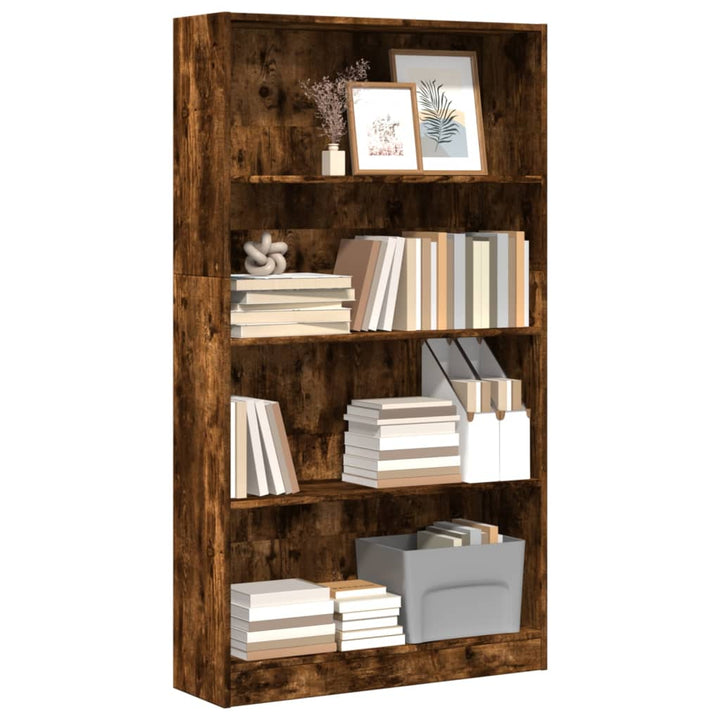 Bibliothèque 60X24X Bois D'ingénierie Chêne Fumé