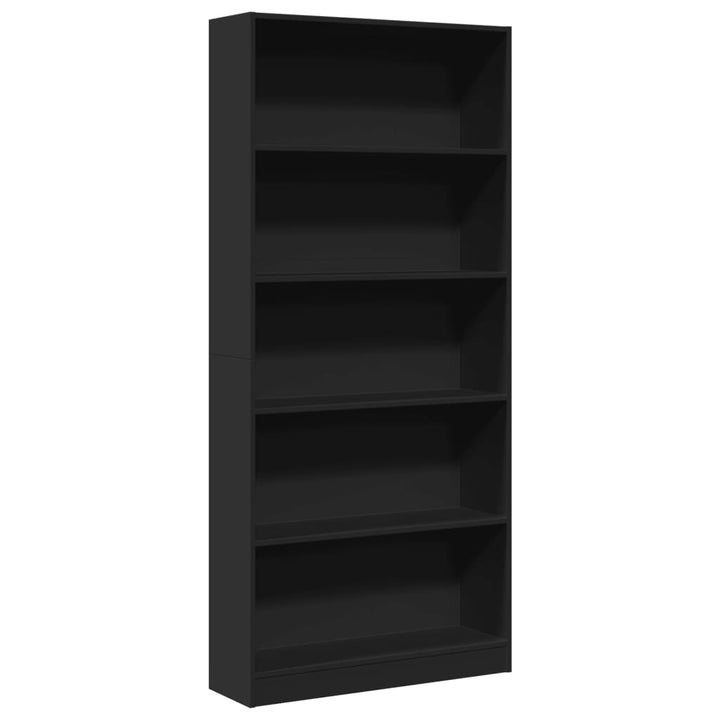Bibliothèque 80X24X Bois D'ingénierie Noir