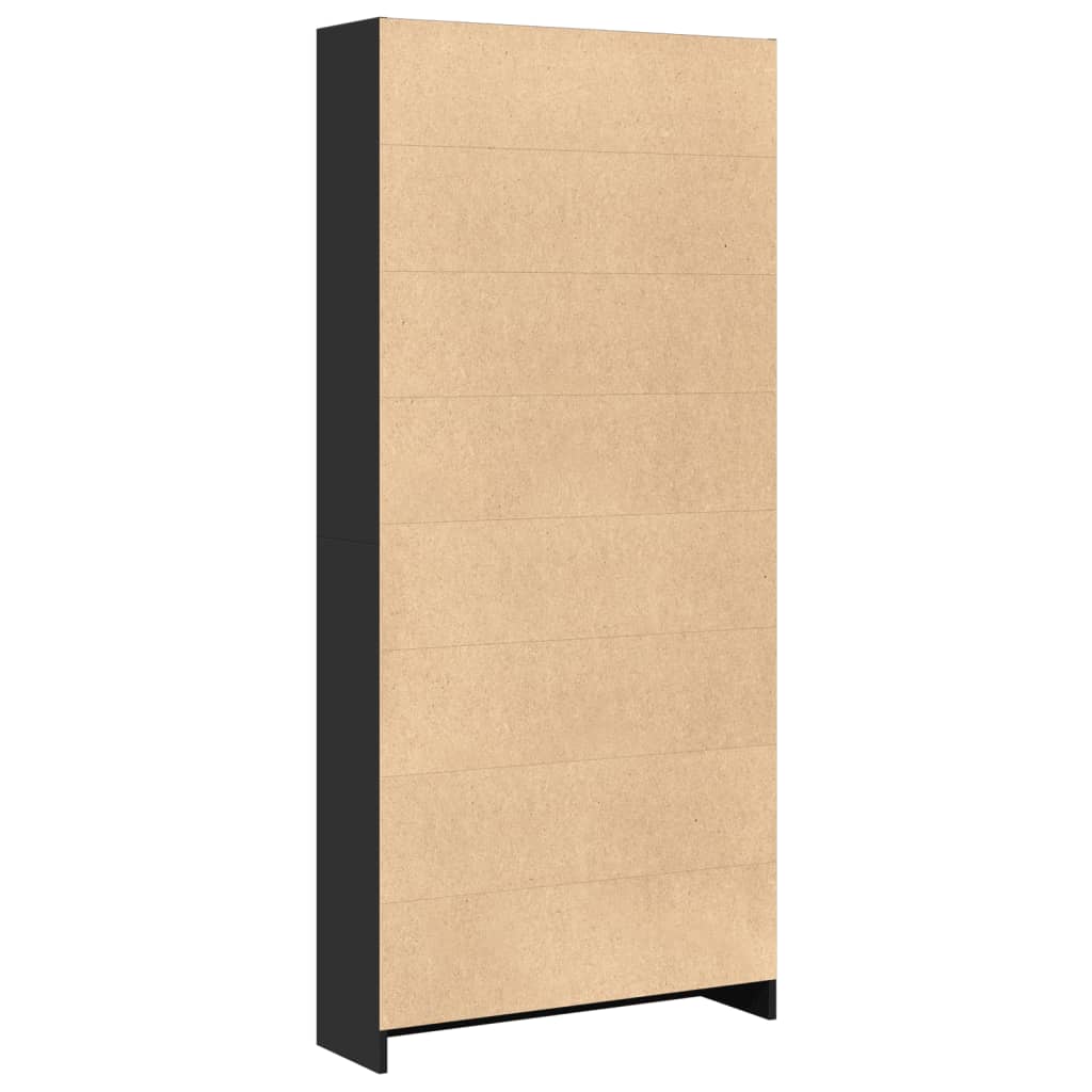 Bibliothèque 80X24X Bois D'ingénierie Noir
