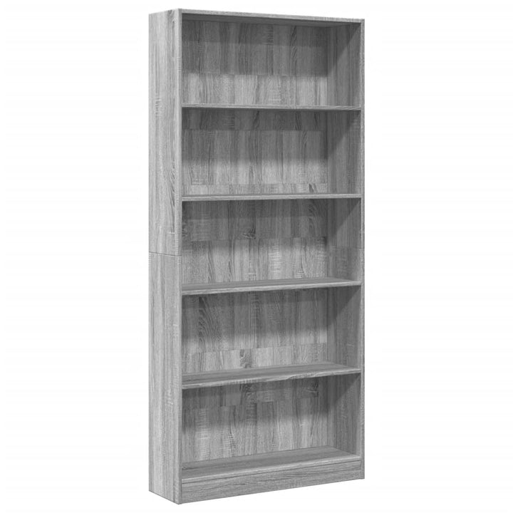 Bibliothèque 80X24X Bois D'ingénierie Sonoma Gris
