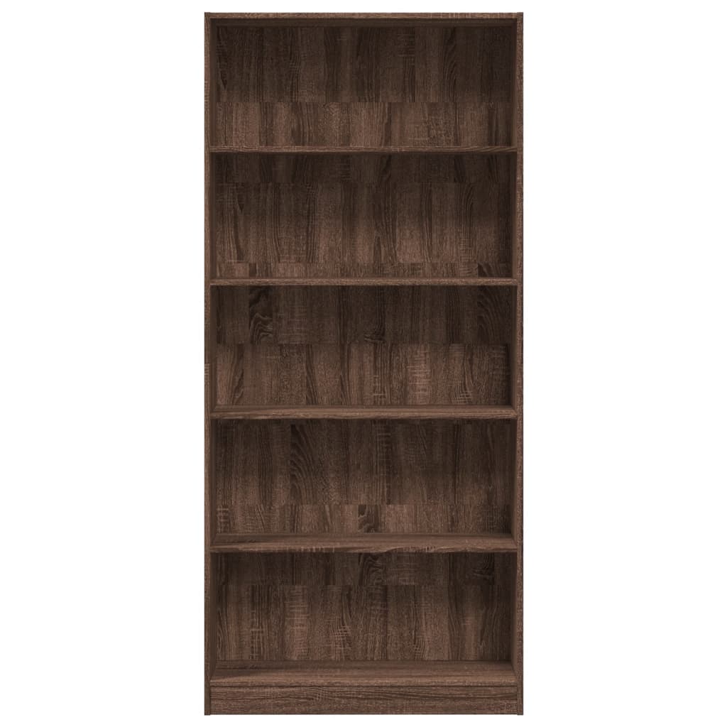 Bibliothèque 80X24X Bois D'ingénierie Chêne Marron