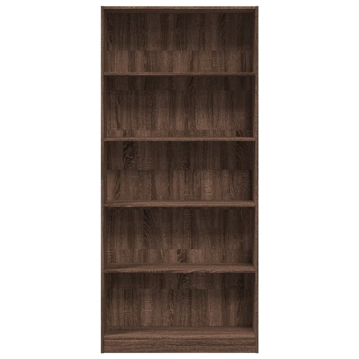 Bibliothèque 80X24X Bois D'ingénierie Chêne Marron