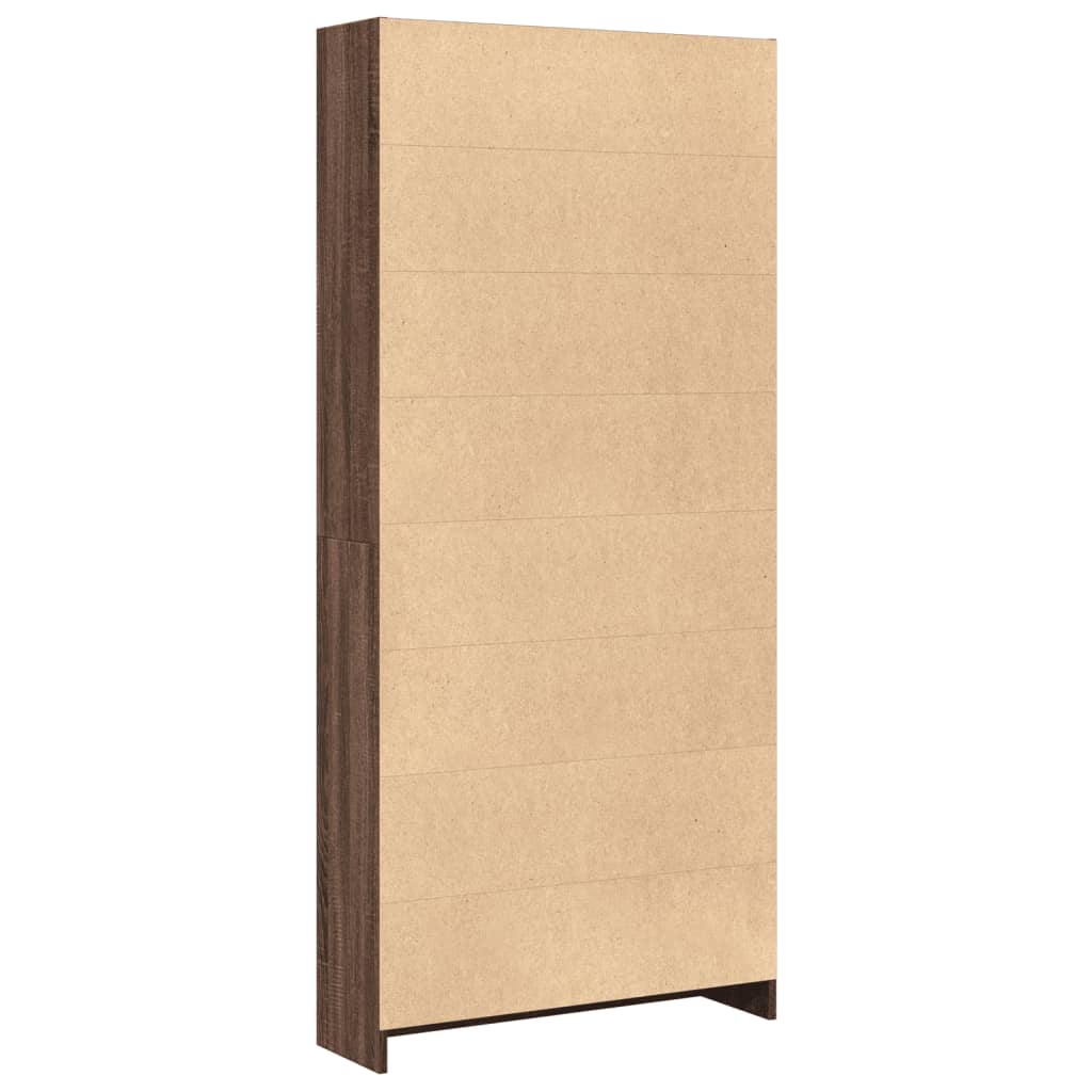 Bibliothèque 80X24X Bois D'ingénierie Chêne Marron