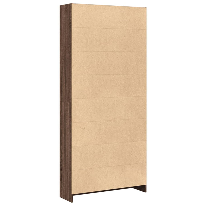 Bibliothèque 80X24X Bois D'ingénierie Chêne Marron