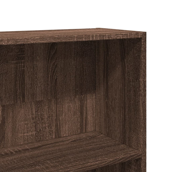 Bibliothèque 80X24X Bois D'ingénierie Chêne Marron