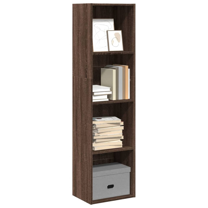 Bibliothèque 80X30X Bois D'ingénierie Chêne Marron