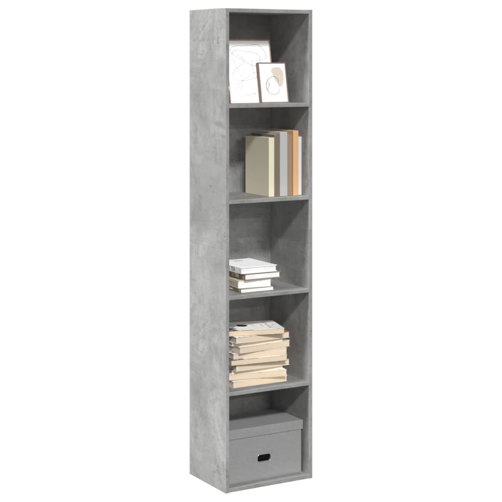 Bibliothèque 60X30X Bois D'ingénierie Gris Béton