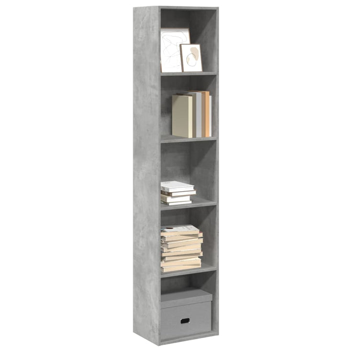 Bibliothèque 60X30X Bois D'ingénierie Gris Béton