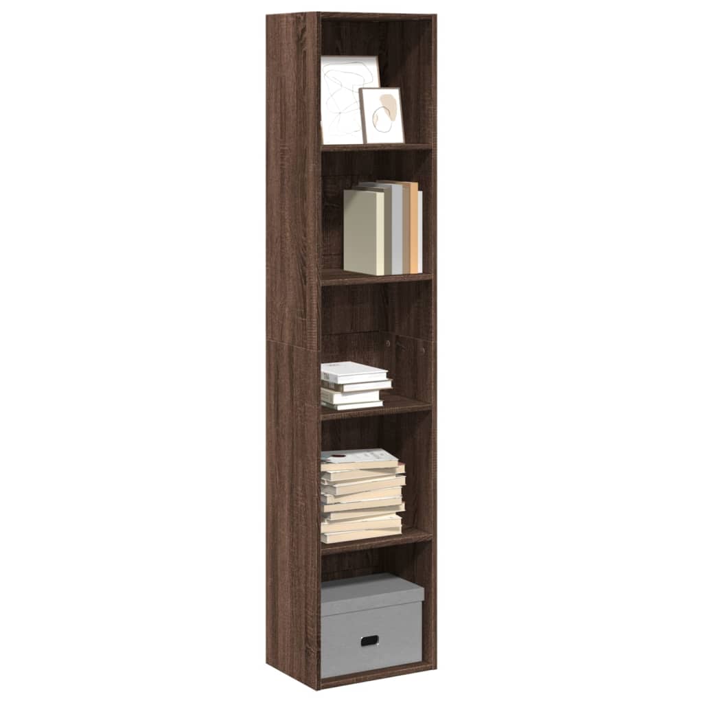 Bibliothèque 80X30X Bois D'ingénierie Chêne Marron
