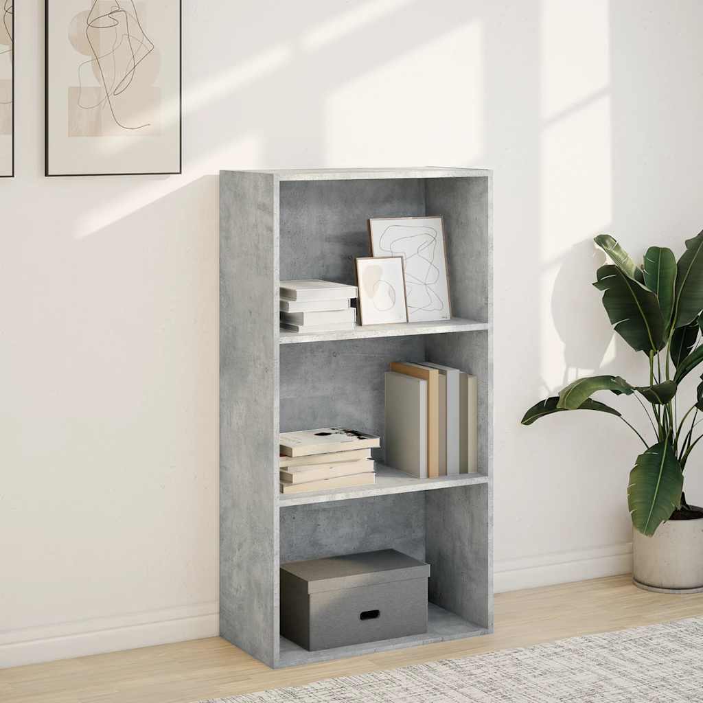 Bibliothèque 60X30X Bois D'ingénierie Gris Béton