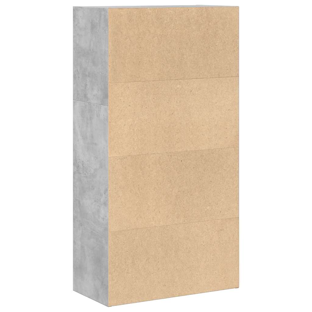 Bibliothèque 60X30X Bois D'ingénierie Gris Béton