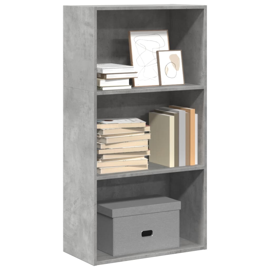 Bibliothèque 60X30X Bois D'ingénierie Gris Béton