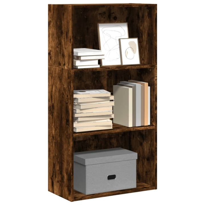 Bibliothèque 80X30X Bois D'ingénierie Chêne Fumé