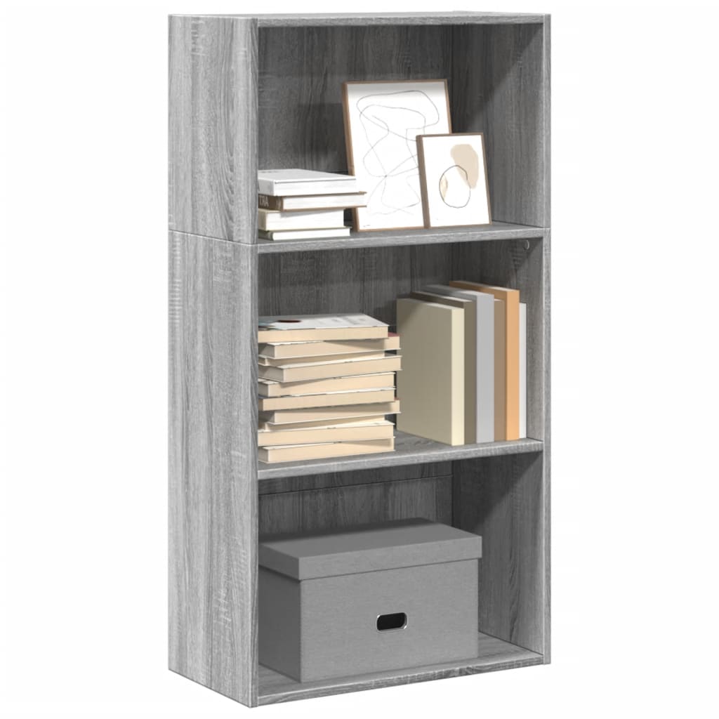 Bibliothèque 80X30X Bois D'ingénierie Sonoma Gris