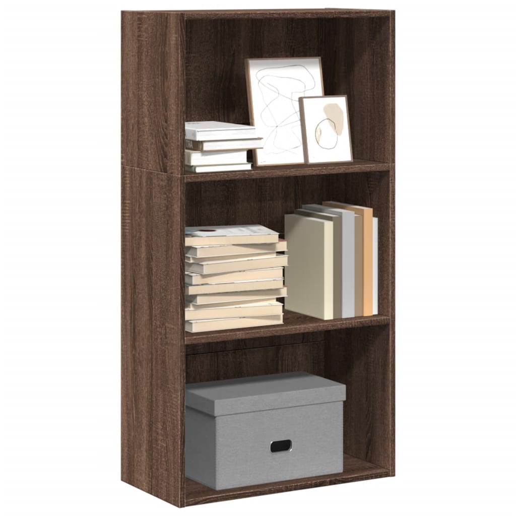 Bibliothèque 80X30X Bois D'ingénierie Chêne Marron