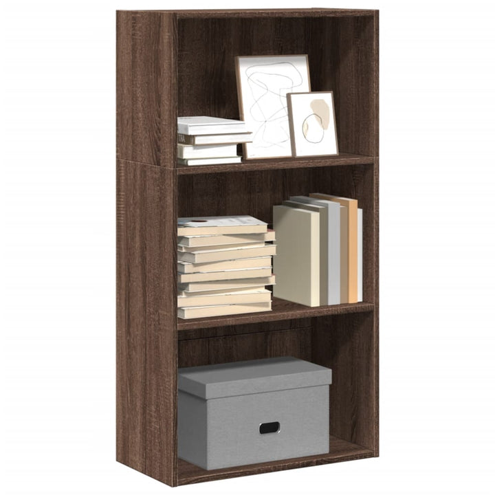 Bibliothèque 80X30X Bois D'ingénierie Chêne Marron