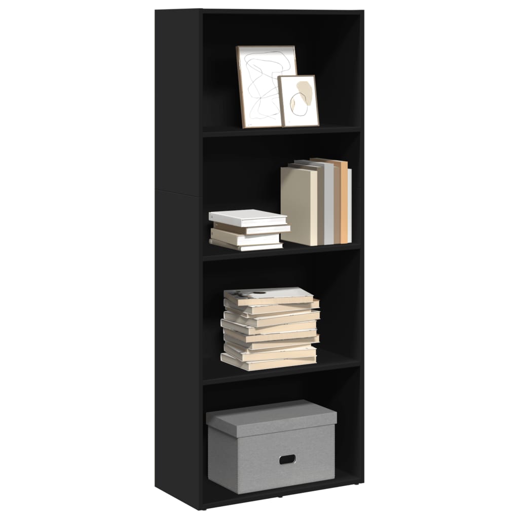 Bibliothèque 80X30X76,5 Cm Bois D'ingénierie Noir