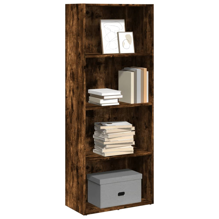 Bibliothèque 80X30X Bois D'ingénierie Chêne Fumé
