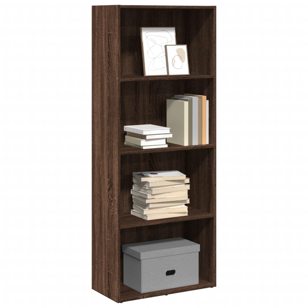 Bibliothèque 80X30X Bois D'ingénierie Chêne Marron