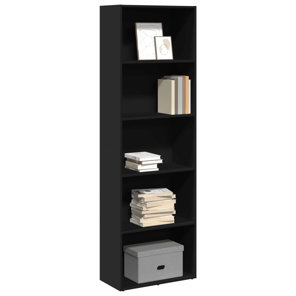 Bibliothèque 80X30X76,5 Cm Bois D'ingénierie Noir
