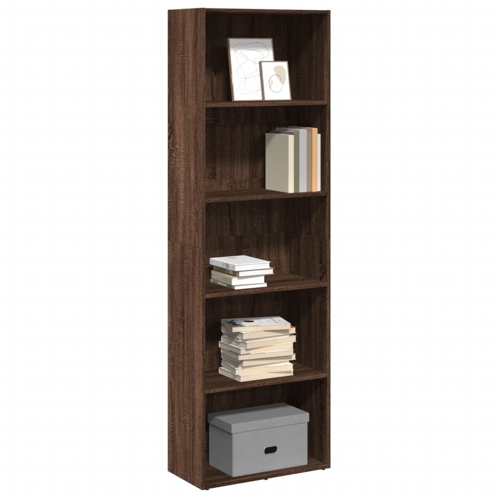 Bibliothèque 80X30X Bois D'ingénierie Chêne Marron