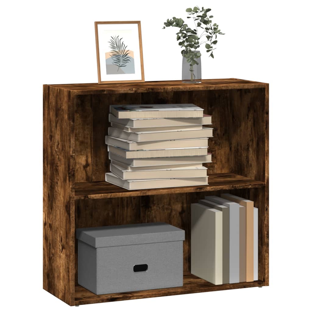 Bibliothèque 80X30X Bois D'ingénierie Chêne Fumé