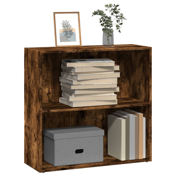 Bibliothèque 80X30X Bois D'ingénierie Chêne Fumé