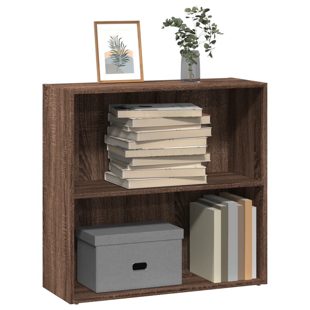 Bibliothèque 80X30X Bois D'ingénierie Chêne Marron