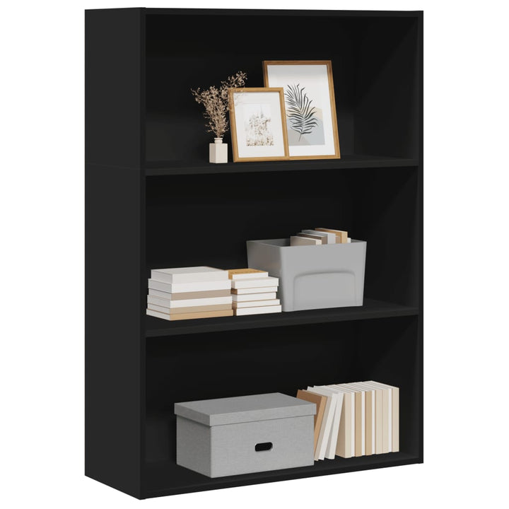 Bibliothèque 80X30X76,5 Cm Bois D'ingénierie Noir
