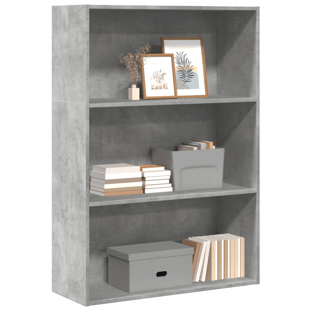 Bibliothèque 60X30X Bois D'ingénierie Gris Béton