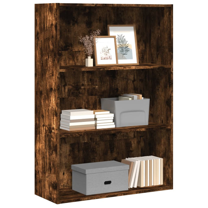 Bibliothèque 80X30X Bois D'ingénierie Chêne Fumé