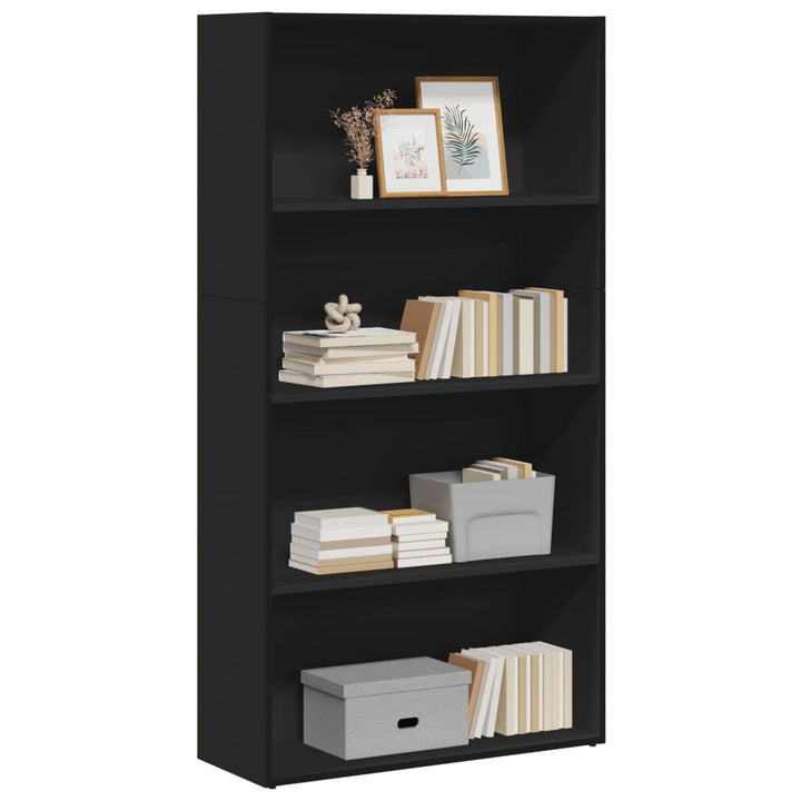 Bibliothèque 80X30X76,5 Cm Bois D'ingénierie Noir